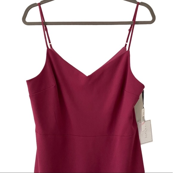 1. STATE Spaghetti Straps Sugar Plum Berry Ruffle Hem Mini Dress - Picture 4 of 8
